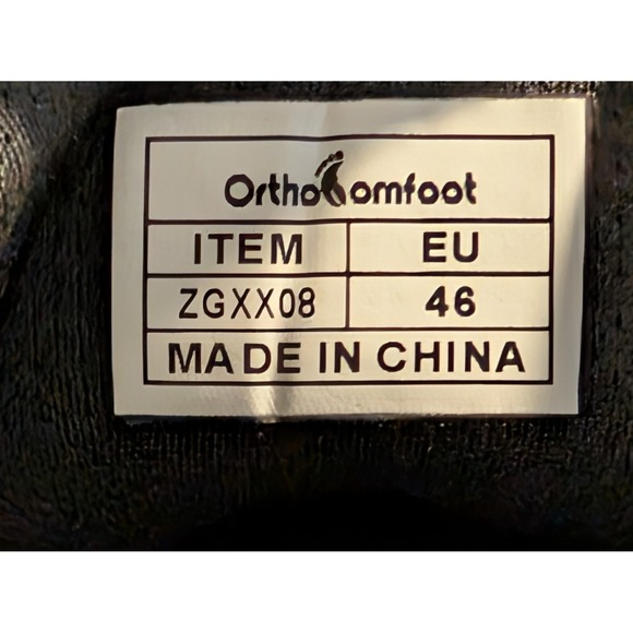 Orthocomfort Black Leather Lace Up Oxford Shoes Men EU 46 US 12 Ortho Diabetic main image 6